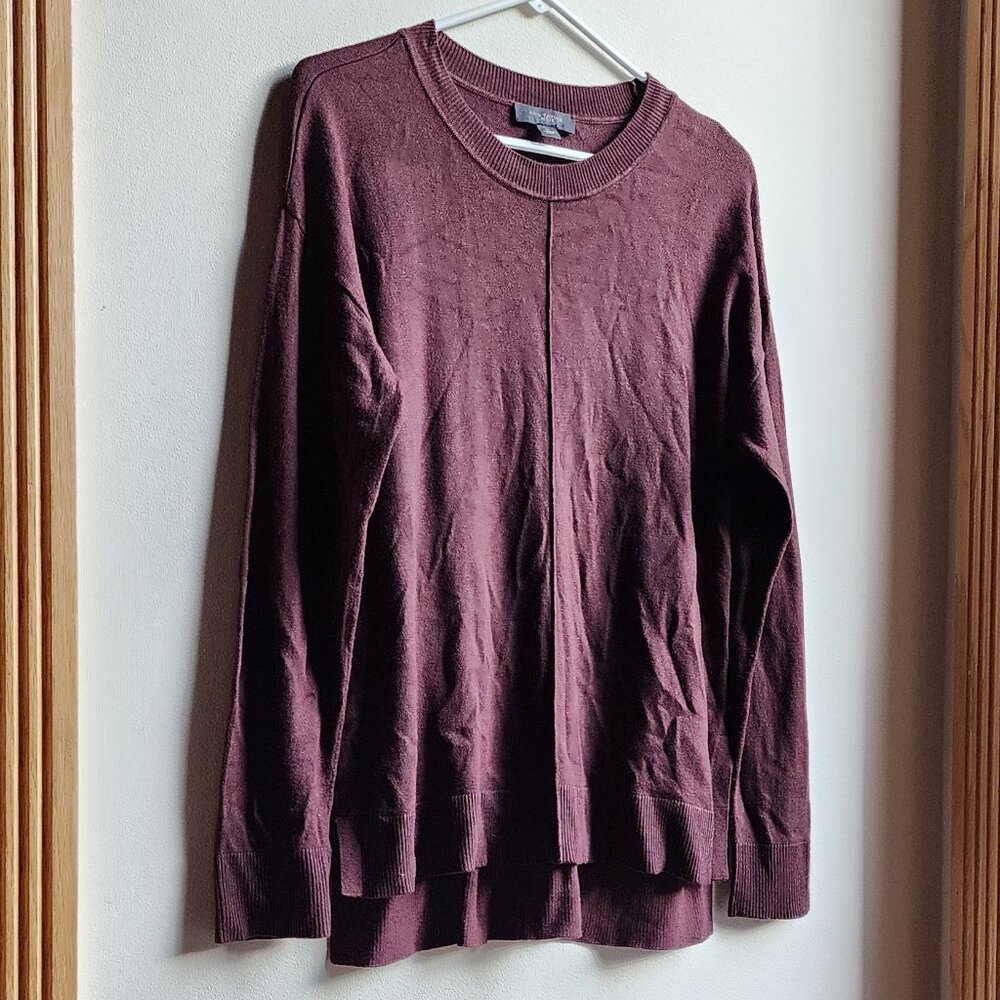 Ann Taylor Eggplant Scoop Neck Jersey Size Small Petite
